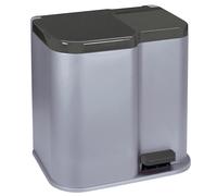 Curver Poubelle de tri sélectif Argenté/Gris foncé 30 x 40 x 40,5 cm