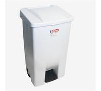 Poubelle professionnelle à pédale 80 L - couvercle blanc