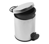 Poubelle à pédale en acier inoxydable 5L - - 23613