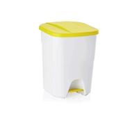 Poubelle à pédale en Polypropylène 40 L jaune L 350 mm l 385 mm H 455 mm