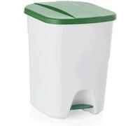 Poubelle à pédale en Polypropylène 40 L vert L 350 mm l 385 mm H 455 mm