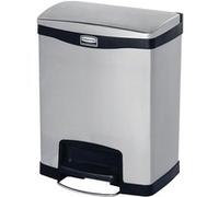 Poubelle à Pédale Frontale Inox Slim Jim Step On 30L Rubbermaid inox