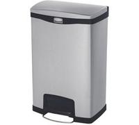 Poubelle à Pédale Frontale Inox Slim Jim Step-On 50L - Rubbermaid - - Acier inoxydable50295 x576x733mm