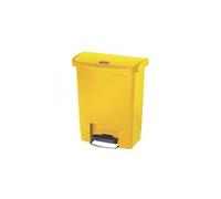 Poubelle à pédale frontale large jaune 30L Slim Jim Step-On - - CW581