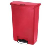 Poubelle à pédale frontale rouge 90 litres Rubbermaid