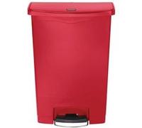 Poubelle à pédale frontale rouge 90 litres Rubbermaid