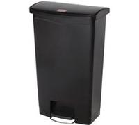 Poubelle à pédale frontale rubbermaid slim jim noire 68l Noir G