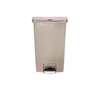 Poubelle à Pédale Frontale Slim Beige 68L - Rubbermaid - - Polyéthylène68 499,6x310,6x802,6mm Beige