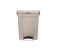 Poubelle à Pédale Frontale Slim Jim Beige 30L Rubbermaid