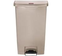 Poubelle à Pédale Frontale Slim Jim Beige 50L Rubbermaid 13 G