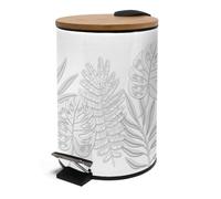Douceur d'Intérieur Poubelle à pédale Amber – 3 L, Gris 10×23 cm
