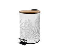 Douceur d'Intérieur Poubelle à pédale Amber – 3 L, Gris 10×23 cm