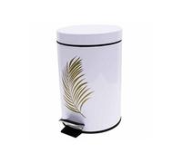 Douceur d'Intérieur – Poubelle à pédale Orbella – 3 l – Blanc – Métal