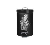 Poubelle à Pédale Imprimée "Orbella" 3L Noir & Argent