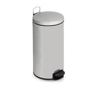 Poubelle à pédale inox - 20 L - Gris
