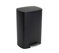 Kitchen Move Poubelle à pédale Admiral Inox 50 L Noir