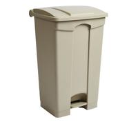 Jantex Poubelle à pédale Jantex 87L, Beige, 820(H) x 495(L) x 400(P)mm, Polypropylène, GH639