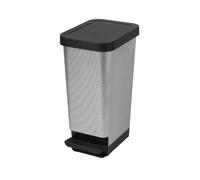 Poubelle à pédale large solide 45 litres - Gris