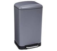 5Five Poubelle de cuisine Ariane 30L Métal gris Seau amovible poignée arrière fermeture silencieuse