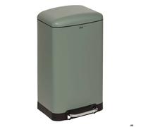 5five Poubelle de cuisine Ariane 30L vert – Seau amovible, fermeture silencieuse