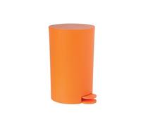 MSV - Poubelle à cosmétiques Modèle Osaki - 3 litres - Couvercle - Poubelle à Pédale pour Toilettes Salles de Bain - Compact - Petit Espace - avec Récipient intérieur Amovible - Orange