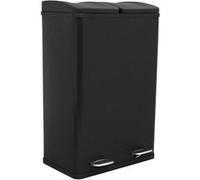 Poubelle de Recyclage 60L Double Noire Kukoo