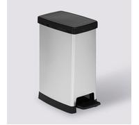 FIVE Simply Smart - Poubelle à Pédale "Slim" 40L Argent Argent G