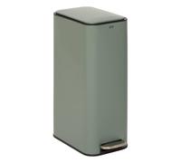 Poubelle slim rectangulaire à pédale Delta 30L vert - 5five