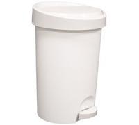 Poubelle à pédale Stepy, 15 litres, PP, blanc