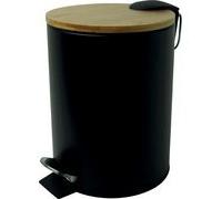 Poubelle à pédale 'the bamboo', 3 litres, noir
