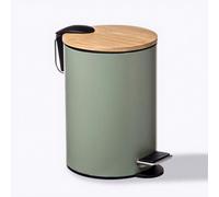 5five - poubelle soft close 3l ""trio"" vert kaki