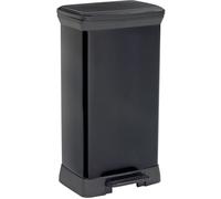 CURVER DECO BIN 50L Poubelle a pédale 39 x 29 x 73 cm noir 02162-929