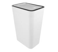 Poubelle à Pression 15l en Plastique Blanc avec Couvercle pour Maison