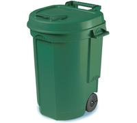 Poubelle a roulette vert 110l 10633