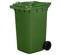 Poubelle à roulettes avec roues en caoutchouc 240 litres vert