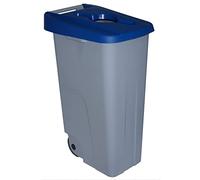 Poubelle à Roulettes Denox 110 L 58 x 41 x 89 cm Bleu