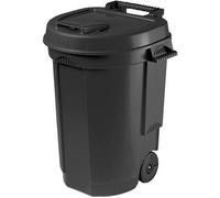 EDA Plastiques Poubelle 110 L à roulettes 55 x 58 x 81 cm Noir