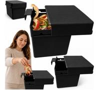 Poubelle À Suspendre Pour Plan De Travail EDANTI Boîtes De Rangement Murale, Avec Couvercle Pour Compost De Cuisine Noir