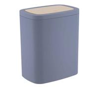 POUBELLE ABS RUBBER+ PVC FACON BAMBOU 5L - GRIS