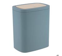 POUBELLE ABS RUBBER+ PVC FACON BAMBOU 5L - VERT SAUGE