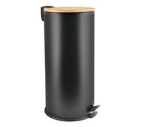 Poubelle Adonis noir matt 30L Spirella