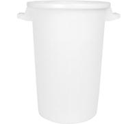 Poubelle alimentaire en plastique, 75 litres, blanc, avec couvercle, 2 poignées extérieures