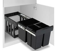 vidaXL Poubelle amovible de cuisine fermeture en douceur 36 L 51180