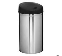 5Five Poubelle ronde de cuisine 42 L inox – Capteur ouverture/fermeture automatique
