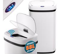 Poubelle automatique acier inoxydable 58 L poubelle de cuisine capteur mouvement