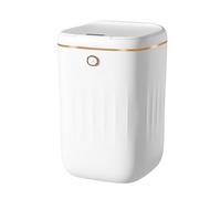 Poubelle Automatique de 20 Litres avec Capteur de Mouvement, CorbeilleContact pour Cuisine, Salle de Bain, Chambre à Coucher, 9,8 X 12,6 X 9,8 (WHITE)