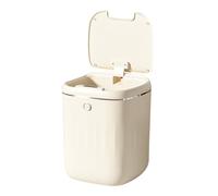 Poubelle Automatique de 20 Litres avec Capteur de Mouvement, CorbeilleContact pour Cuisine, Salle de Bain, Chambre à Coucher, 9,8 X 12,6 X 9,8 (Beige)