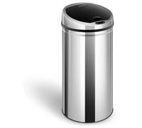 Fromm & Starck Poubelle Automatique Ouverture Sensor Cusine Capteur De Mouvement Détection sans Contact Star_Bin_03 (50 L, Piles, Portée 30 cm, Polyprolène, INOX)