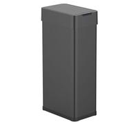 Kitchen Move Poubelle de cuisine automatique SILVERLAKE 90L acier inox ouverture papillon noir