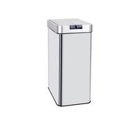 Kitchen Move Poubelle de cuisine automatique SILVERLAKE 60L acier inox cerclage ouverture papillon